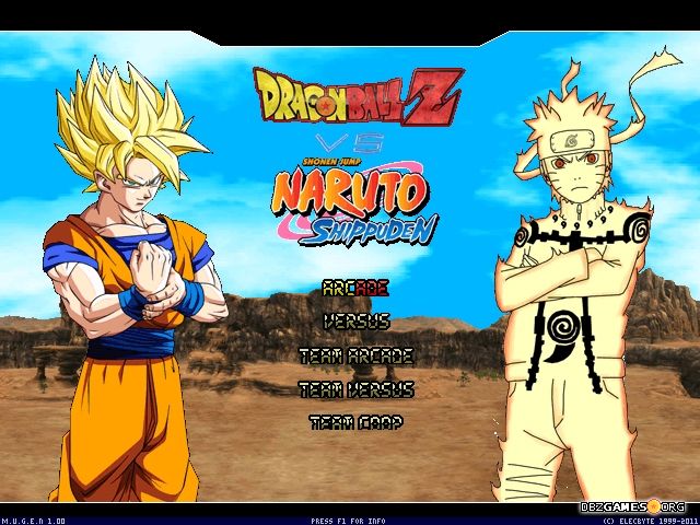 naruto vs dragon ball z game