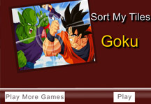 Sort my tiles Goku Title Screen